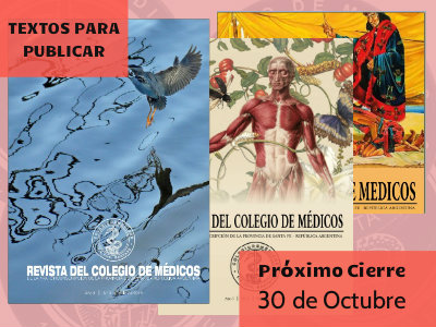 Convocatoria para publicar en la revista del Colegio de Médicos