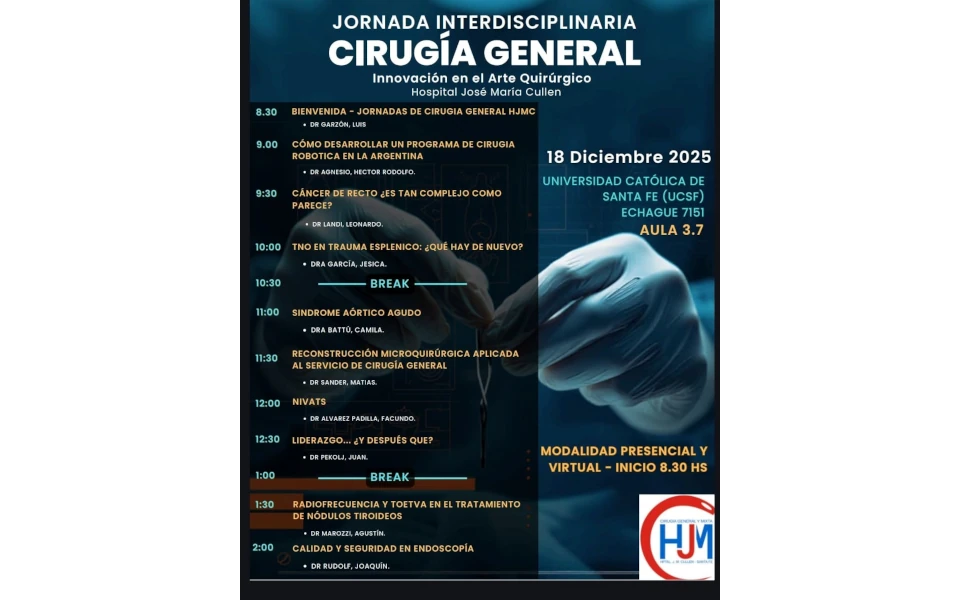 🏥 Jornada Interdisciplinaria de Cirugía General | Jueves 18/12